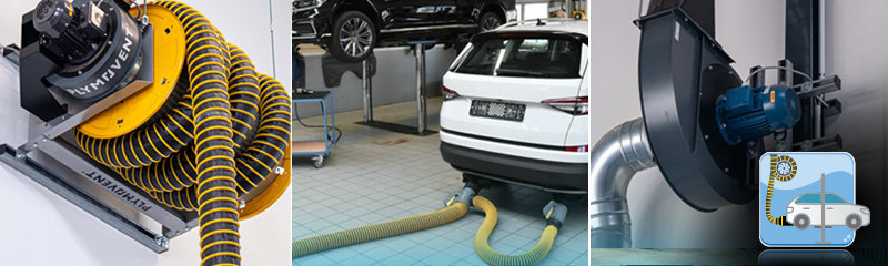 Vehicle Exhaust Extraction in Workshop